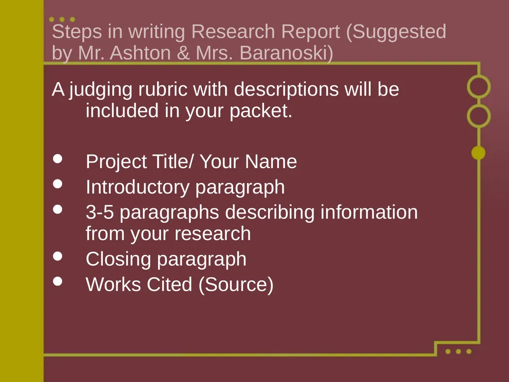 Steps to a Successful Science Fair Project Ms. - slide 7 of 8