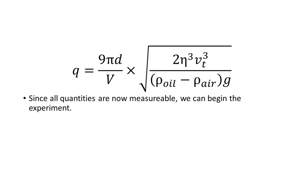 Millikan's Oil Drop Experiment Motivation After - slide 19 of 25