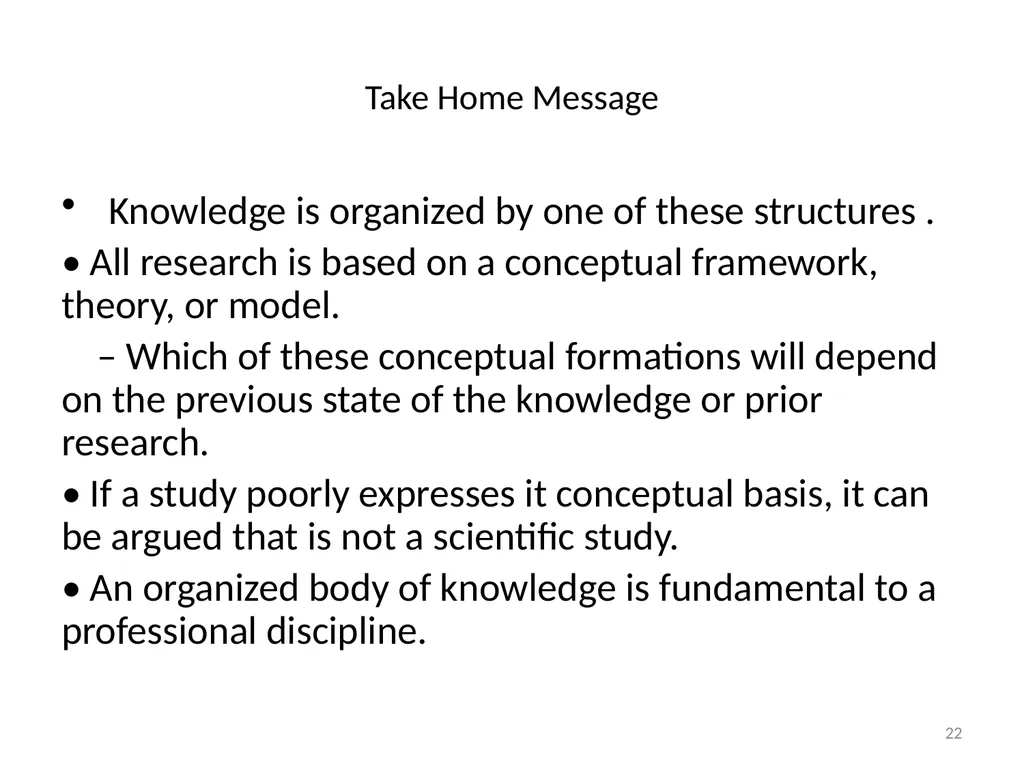 Conceptual Frameworks, Models, and Theories 1 - slide 22 of 23