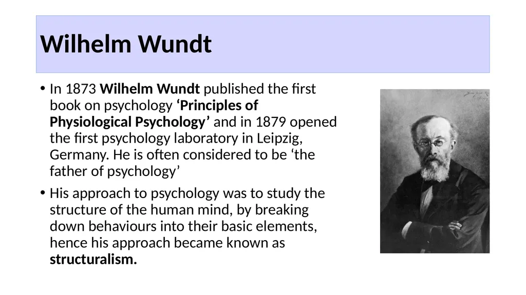 Origins of Psychology 4.2.1: Approaches in - slide 6 of 18
