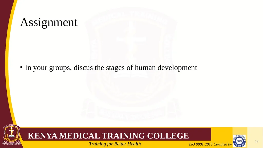 Medical Psychology Presenter: Winfred Nguih KMTC - slide 29 of 68