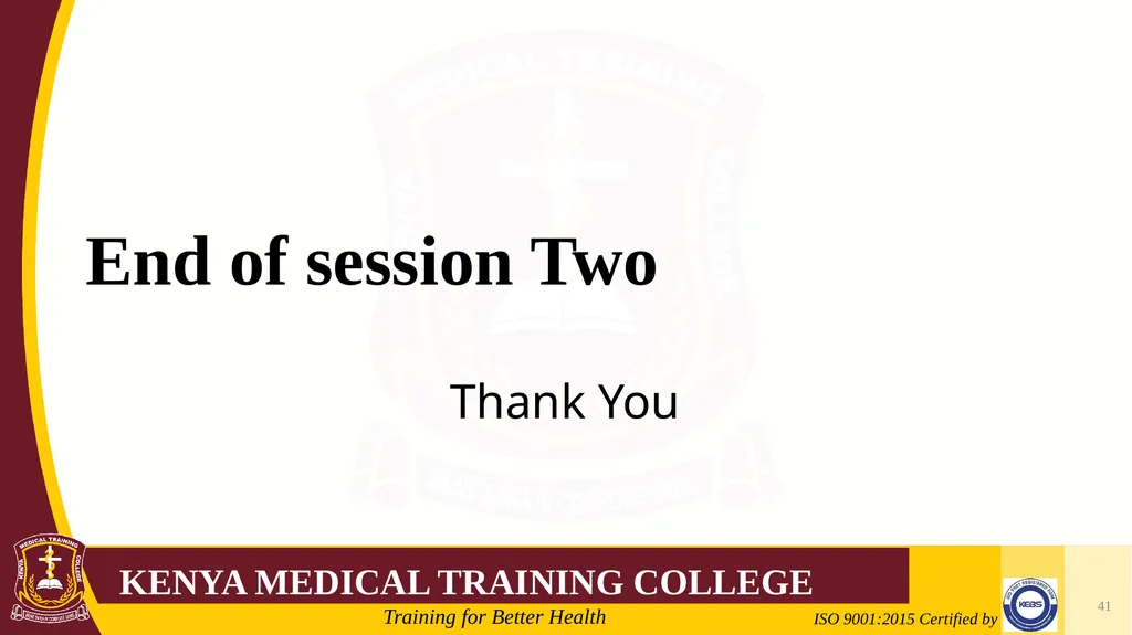Medical Psychology Presenter: Winfred Nguih KMTC - slide 41 of 68