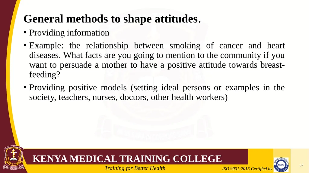 Medical Psychology Presenter: Winfred Nguih KMTC - slide 57 of 68