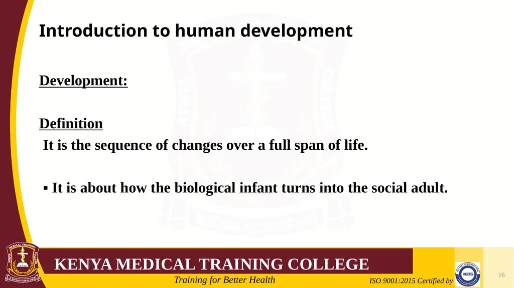 Medical Psychology Presenter: Winfred Nguih KMTC - slide 16 of 68