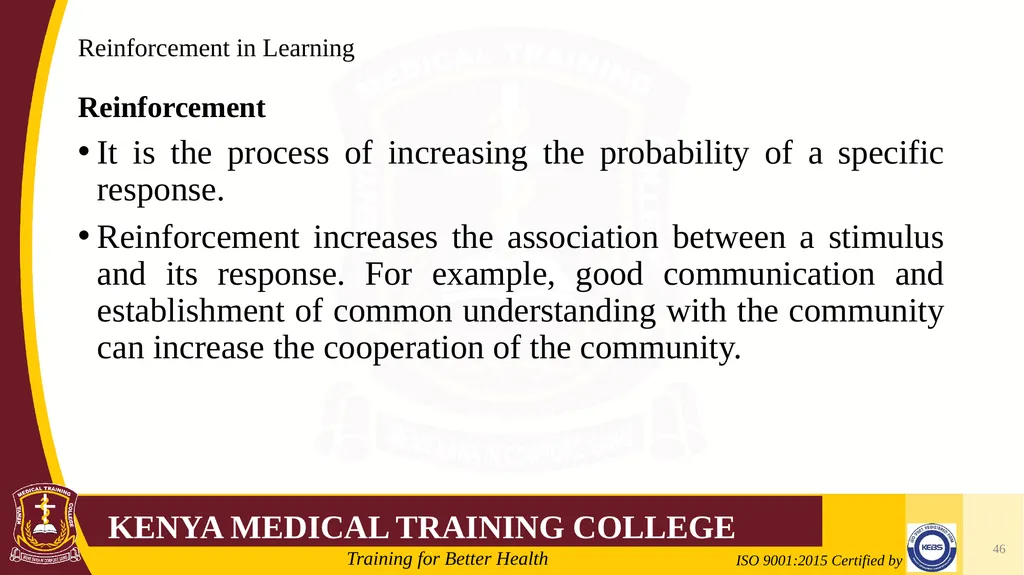 Medical Psychology Presenter: Winfred Nguih KMTC - slide 46 of 68