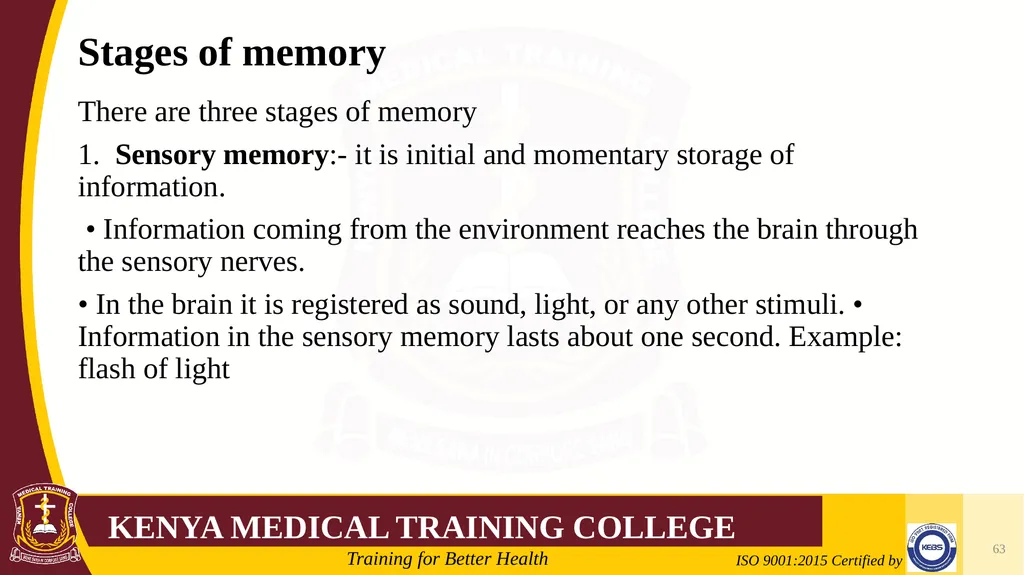 Medical Psychology Presenter: Winfred Nguih KMTC - slide 63 of 68