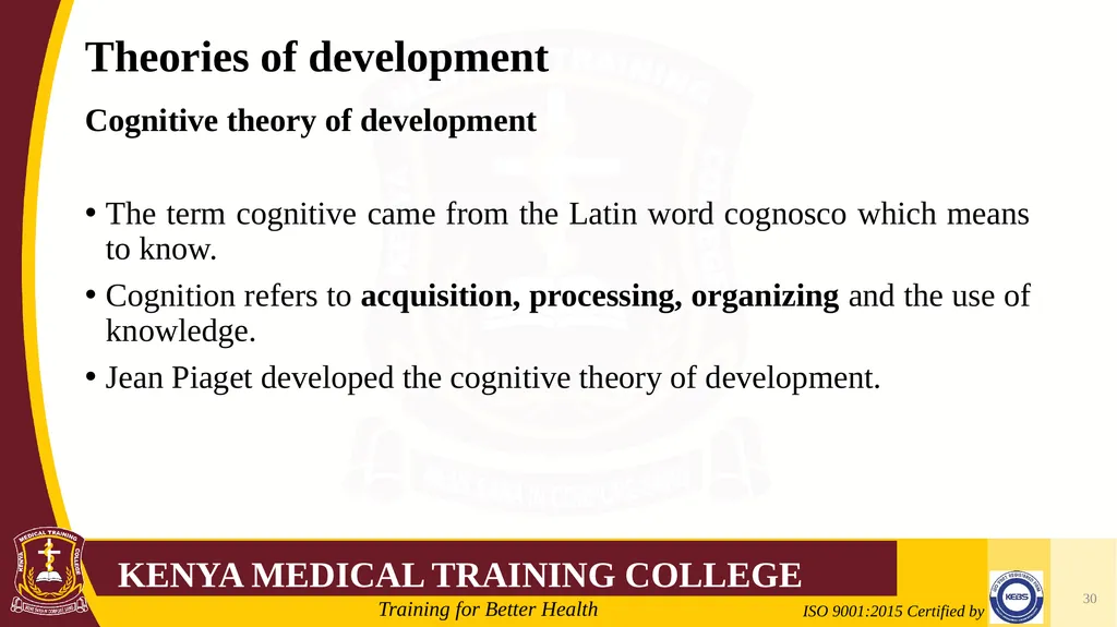 Medical Psychology Presenter: Winfred Nguih KMTC - slide 30 of 68