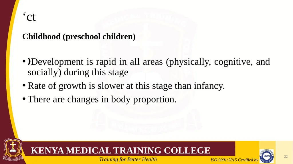 Medical Psychology Presenter: Winfred Nguih KMTC - slide 22 of 68