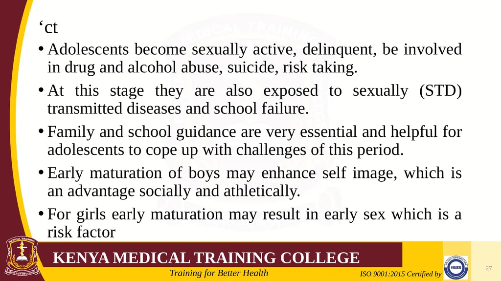 Medical Psychology Presenter: Winfred Nguih KMTC - slide 27 of 68