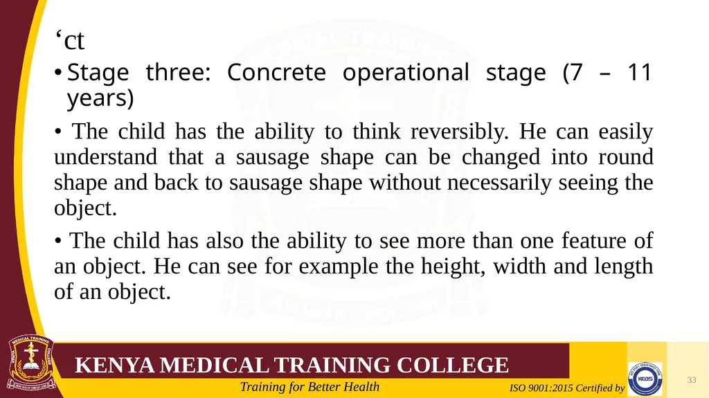 Medical Psychology Presenter: Winfred Nguih KMTC - slide 33 of 68