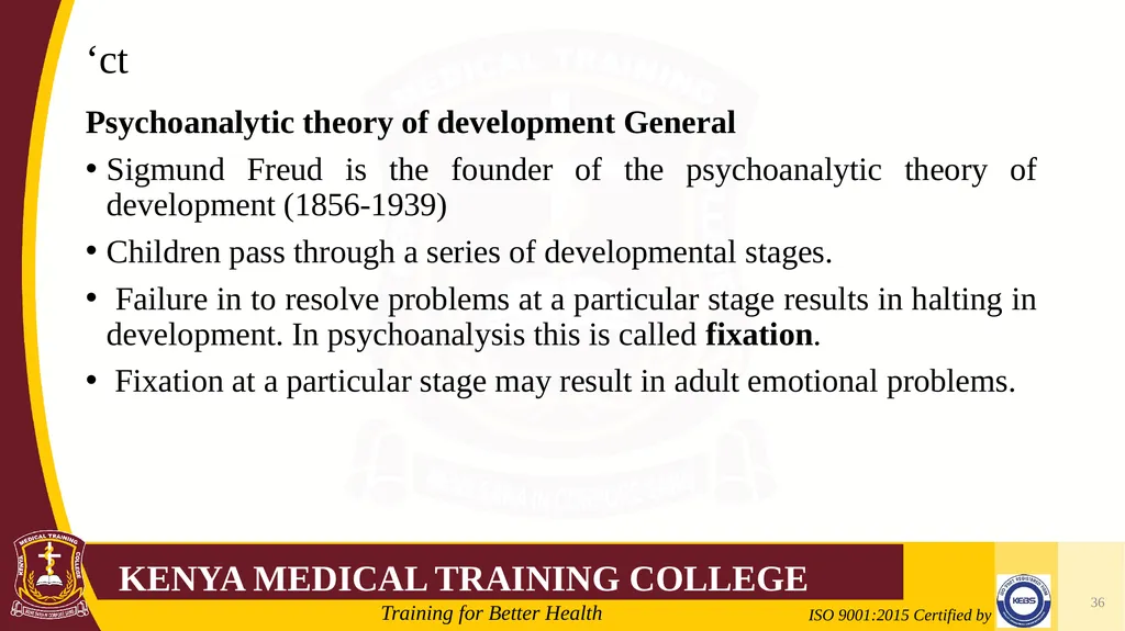 Medical Psychology Presenter: Winfred Nguih KMTC - slide 36 of 68
