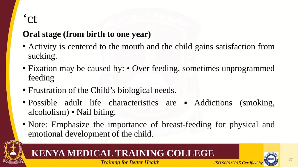 Medical Psychology Presenter: Winfred Nguih KMTC - slide 37 of 68