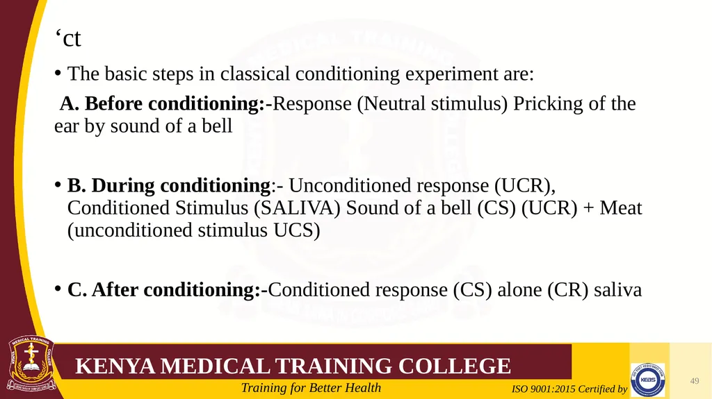 Medical Psychology Presenter: Winfred Nguih KMTC - slide 49 of 68