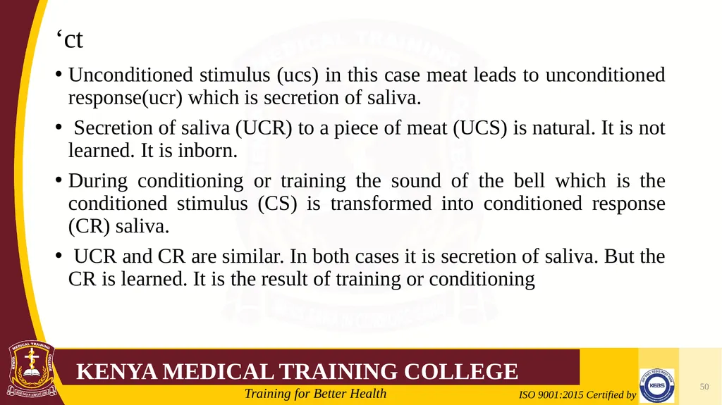 Medical Psychology Presenter: Winfred Nguih KMTC - slide 50 of 68