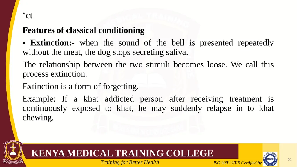 Medical Psychology Presenter: Winfred Nguih KMTC - slide 51 of 68