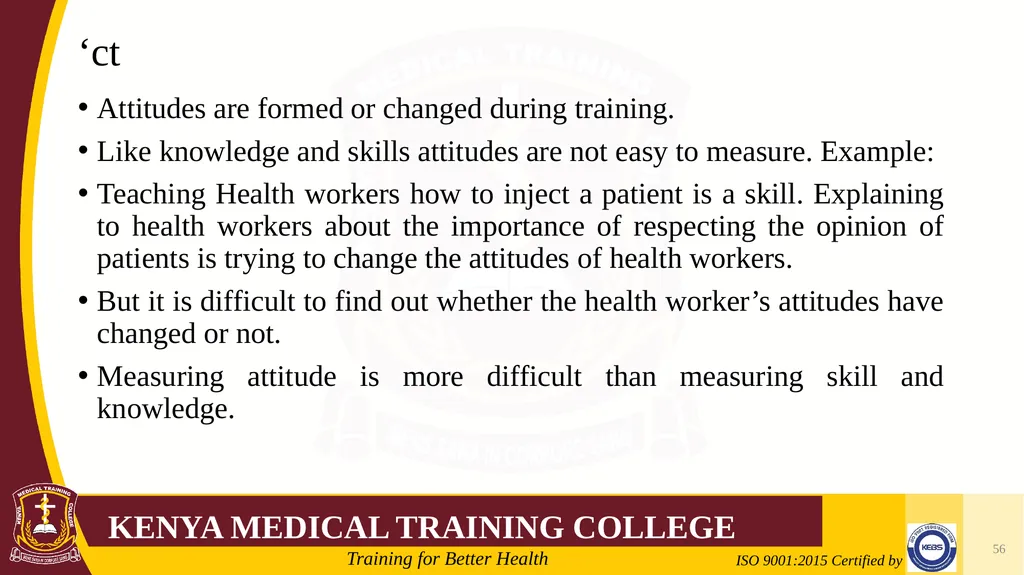 Medical Psychology Presenter: Winfred Nguih KMTC - slide 56 of 68