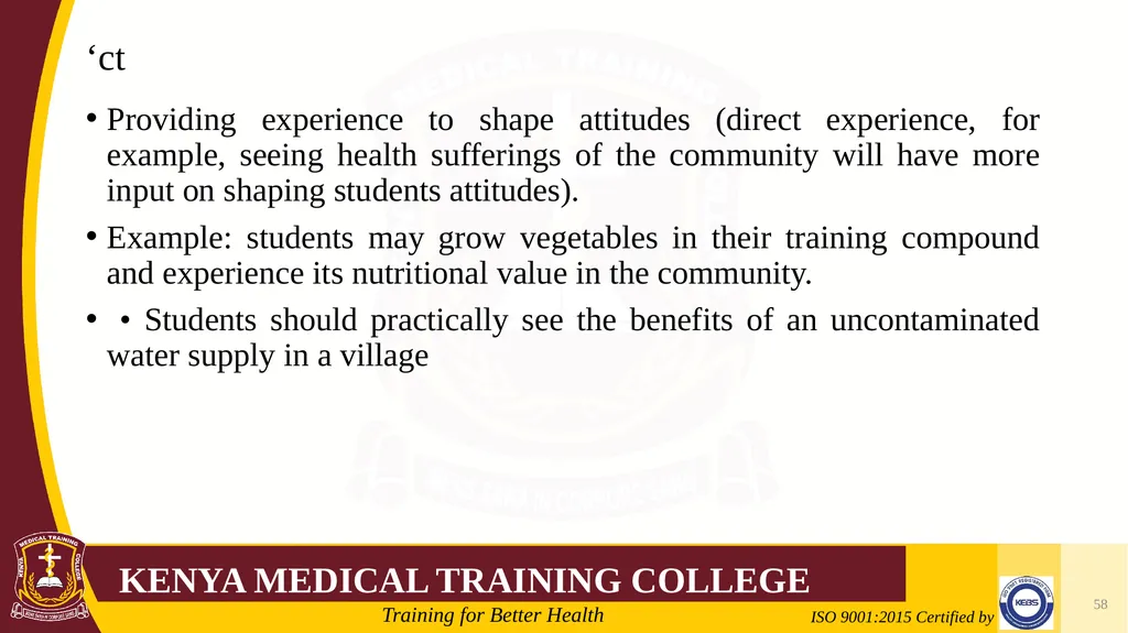 Medical Psychology Presenter: Winfred Nguih KMTC - slide 58 of 68