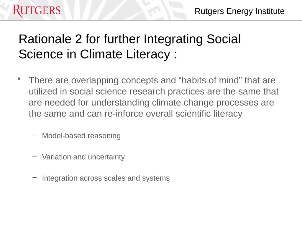 How can social sciences be integrated into climate - slide 17 of 32