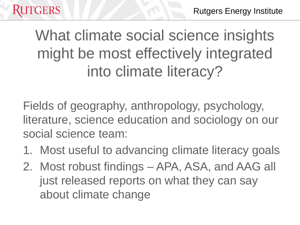 How can social sciences be integrated into climate - slide 19 of 32
