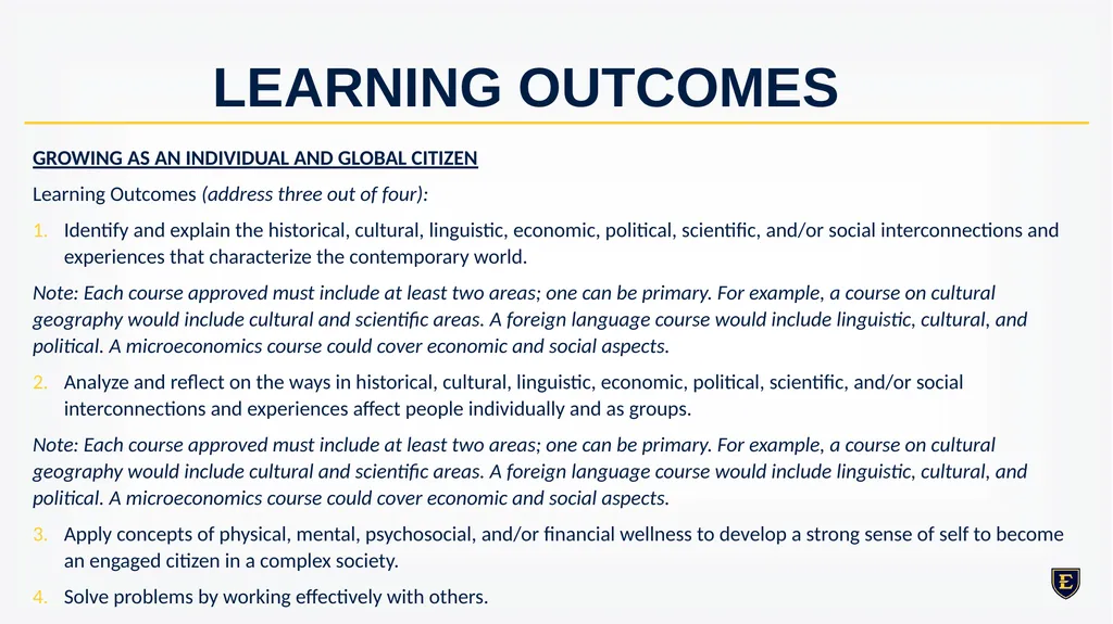 GENERAL EDUCATION REDESIGN December 8th, 2023 - slide 38 of 40