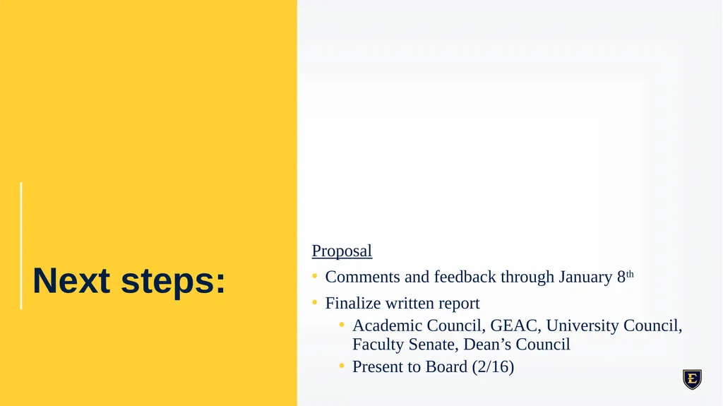 GENERAL EDUCATION REDESIGN December 8th, 2023 - slide 27 of 40