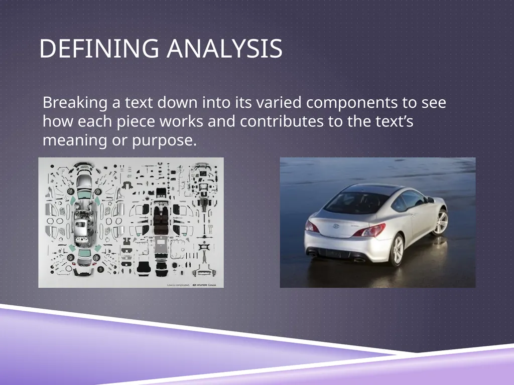 UNDERSTANDING ANALYSIS Interpretation Techniques - slide 8 of 43