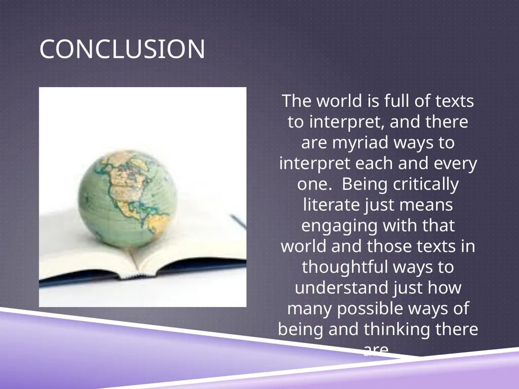UNDERSTANDING ANALYSIS Interpretation Techniques - slide 43 of 43