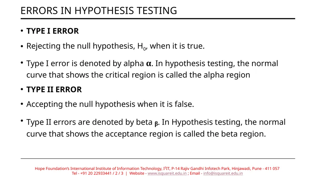 Hypothesis Testing Prof. Deptii Chaudhari - slide 13 of 15