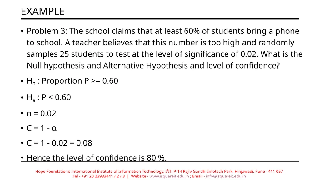 Hypothesis Testing Prof. Deptii Chaudhari - slide 10 of 15