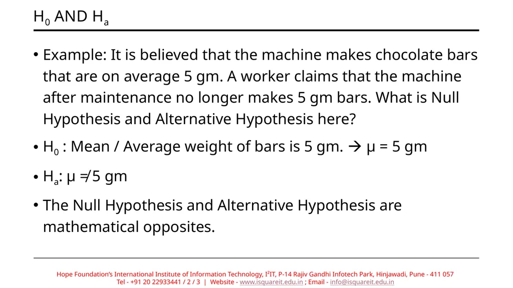 Hypothesis Testing Prof. Deptii Chaudhari - slide 6 of 15