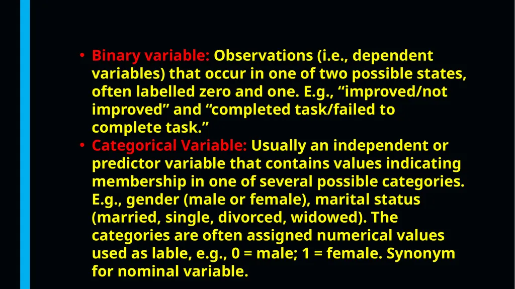 Theories, Theoretical Framework, Variables, - slide 29 of 55