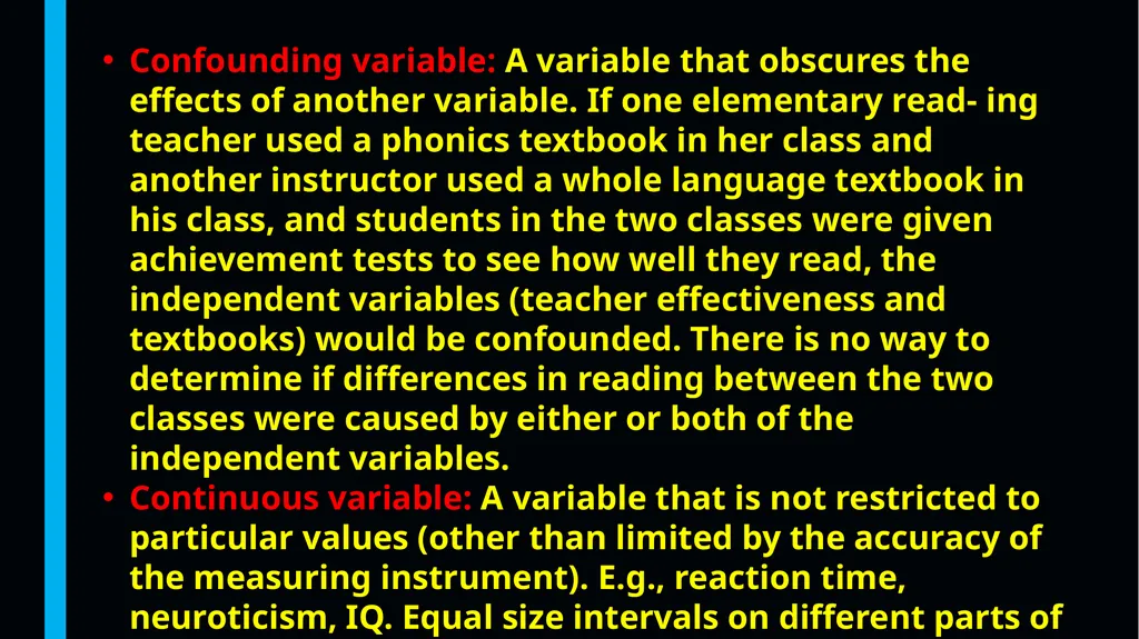Theories, Theoretical Framework, Variables, - slide 30 of 55