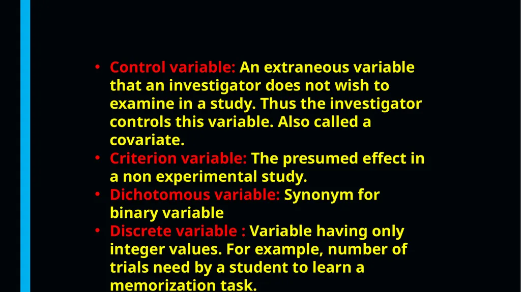 Theories, Theoretical Framework, Variables, - slide 31 of 55