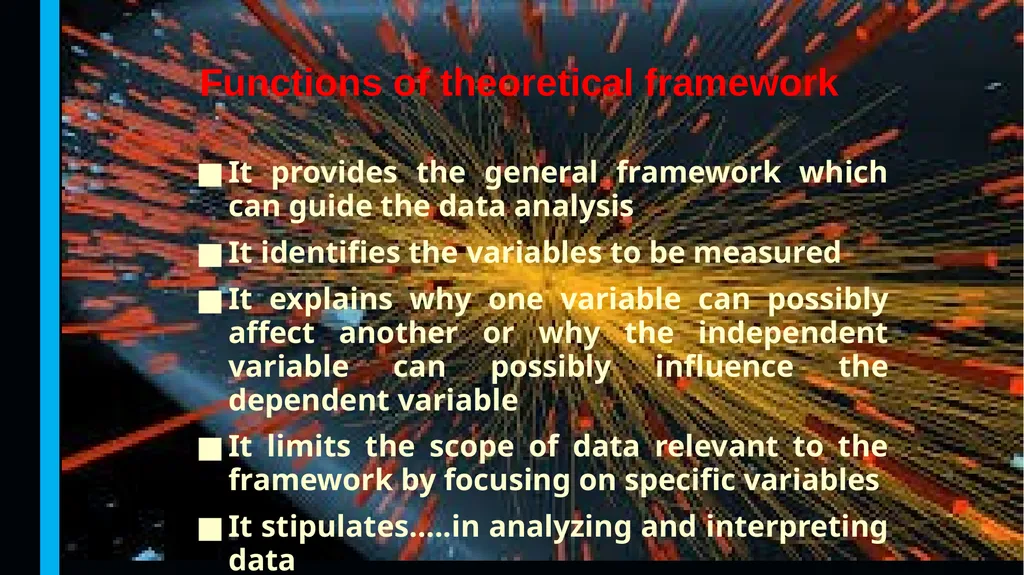 Theories, Theoretical Framework, Variables, - slide 17 of 55