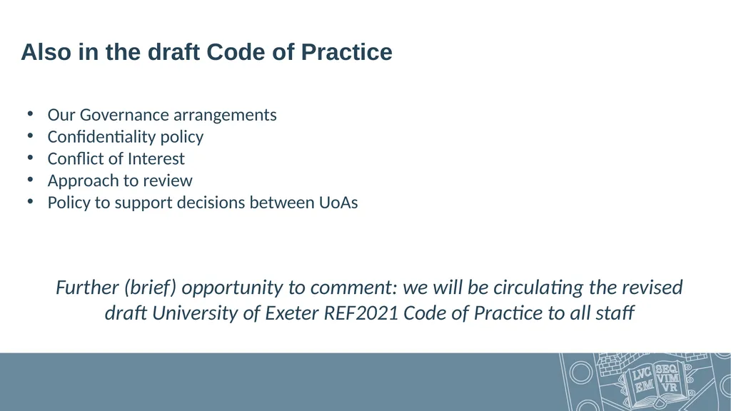 What is REF? All Staff Open Sessions – April 2019 - slide 29 of 30