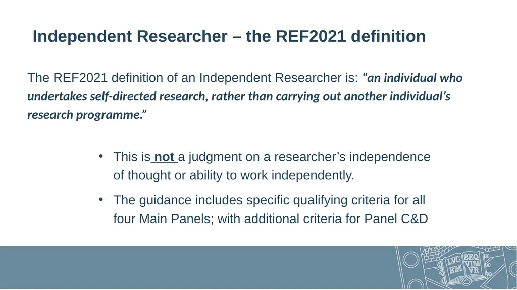 What is REF? All Staff Open Sessions – April 2019 - slide 13 of 30