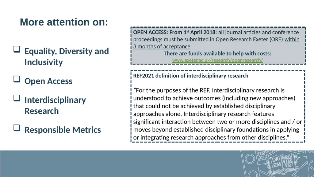 What is REF? All Staff Open Sessions – April 2019 - slide 6 of 30