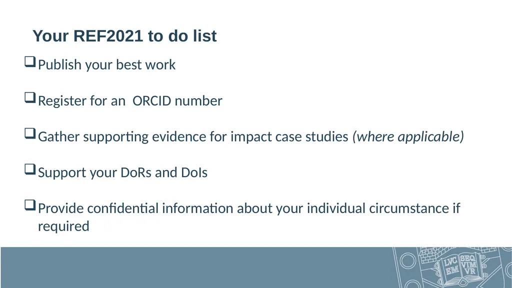 What is REF? All Staff Open Sessions – April 2019 - slide 7 of 30