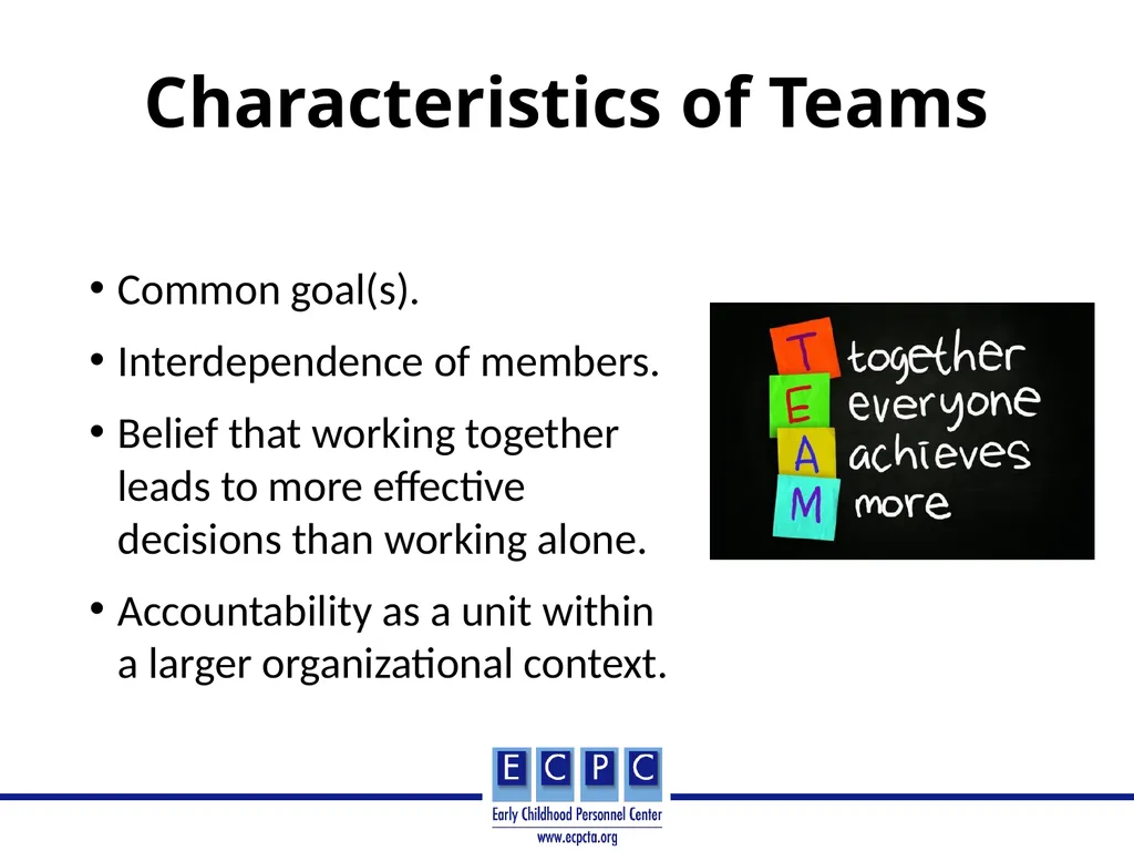 Teams and Team Models in: Early Intervention/Early - slide 9 of 32
