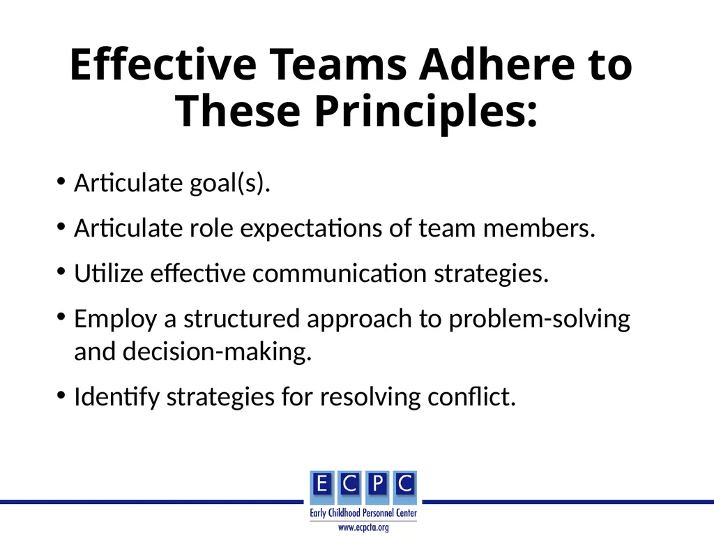 Teams and Team Models in: Early Intervention/Early - slide 10 of 32
