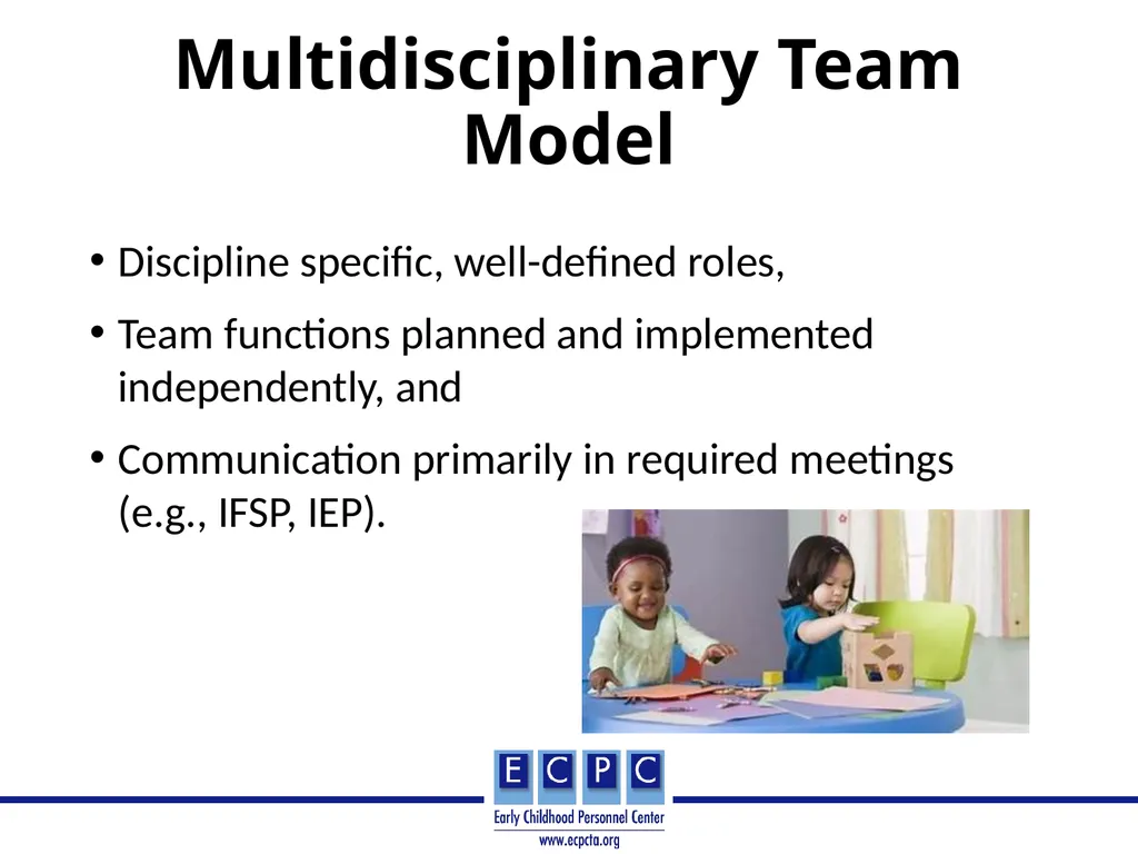 Teams and Team Models in: Early Intervention/Early - slide 21 of 32