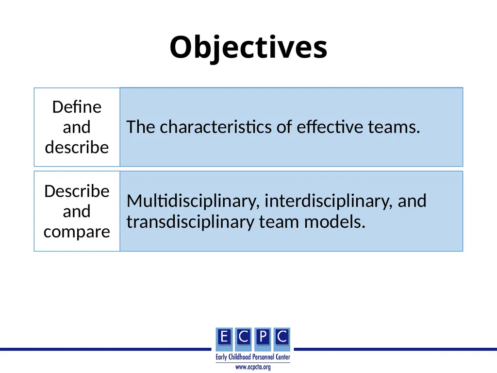 Teams and Team Models in: Early Intervention/Early - slide 5 of 32