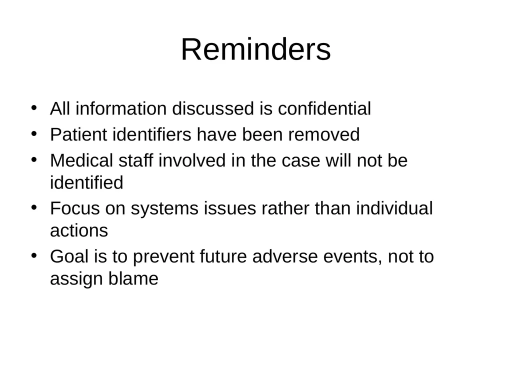 Interdisciplinary Morbidity and Mortality - slide 4 of 36