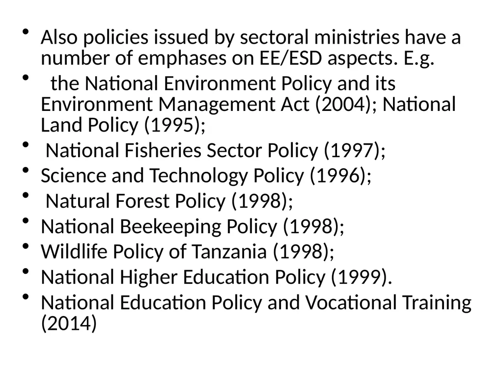 HISTORY AND PHILOSOPHY OF ENVIRONMENTAL EDUCATION - slide 30 of 33