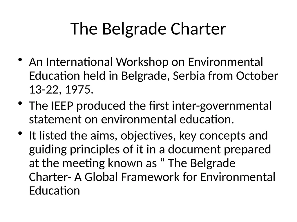 HISTORY AND PHILOSOPHY OF ENVIRONMENTAL EDUCATION - slide 8 of 33