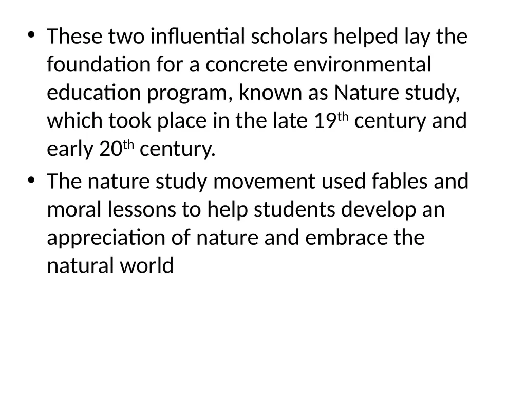 HISTORY AND PHILOSOPHY OF ENVIRONMENTAL EDUCATION - slide 3 of 33