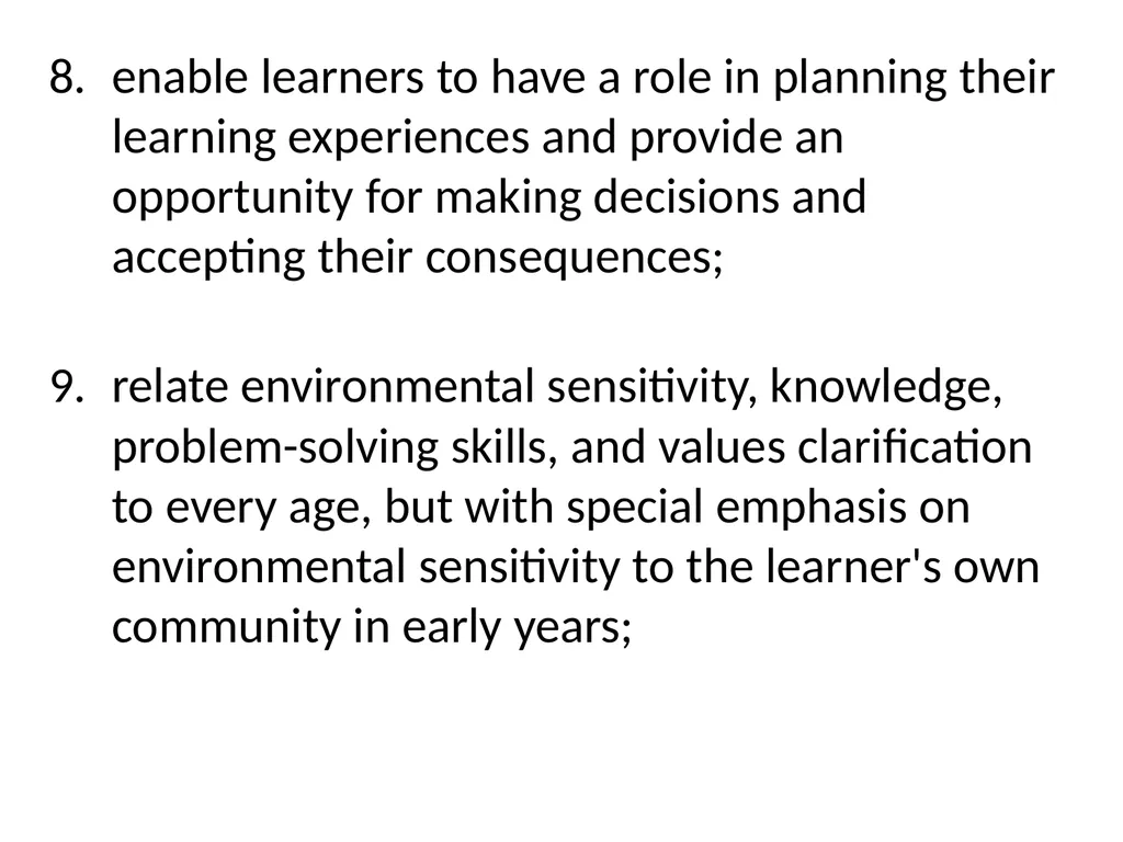HISTORY AND PHILOSOPHY OF ENVIRONMENTAL EDUCATION - slide 19 of 33