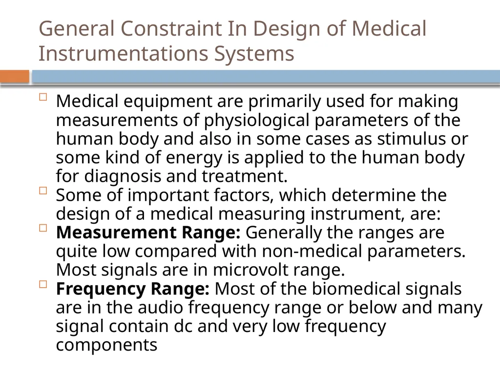 bioMEDical Instrumentation system By: Engr. Hinesh - slide 24 of 51