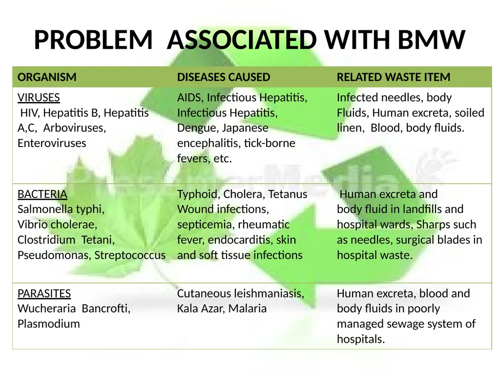 BIOMEDICAL WASTE MANAGEMENT PRESENTED BY: - slide 8 of 18
