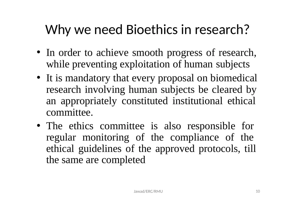 Ethical Review Committee (ERC) Prof. Dr. Md. - slide 10 of 26